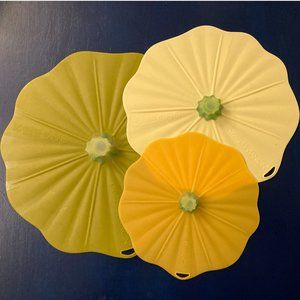 Set of 3 Charles Viancin Silicone Lids Squash Covers HOT COLD Storage